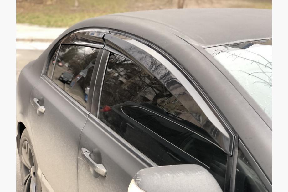 Honda Civic Sedan VIII 2006–2011 Vindafvisere til vinduer (4 stk., Sunplex Sport) Image