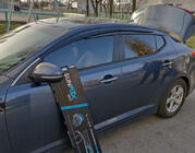Kia Optima 2010–2016 Vindafvisere til vinduer (4 stk., Sunplex Sport) foto 1