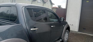 Mitsubishi L200 2006–2015 Vindafvisere til vinduer (4 stk., Sunplex Sport) foto 6