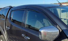 Mitsubishi L200 2006–2015 Vindafvisere til vinduer (4 stk., Sunplex Sport) foto 2