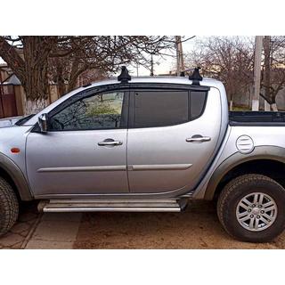 Vindafvisere til vinduer (4 stk., Sunplex Sport) Mitsubishi L200 2006–2015 foto 1