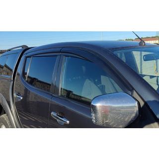 Vindafvisere til vinduer (4 stk., Sunplex Sport) Mitsubishi L200 2006–2015 foto 2