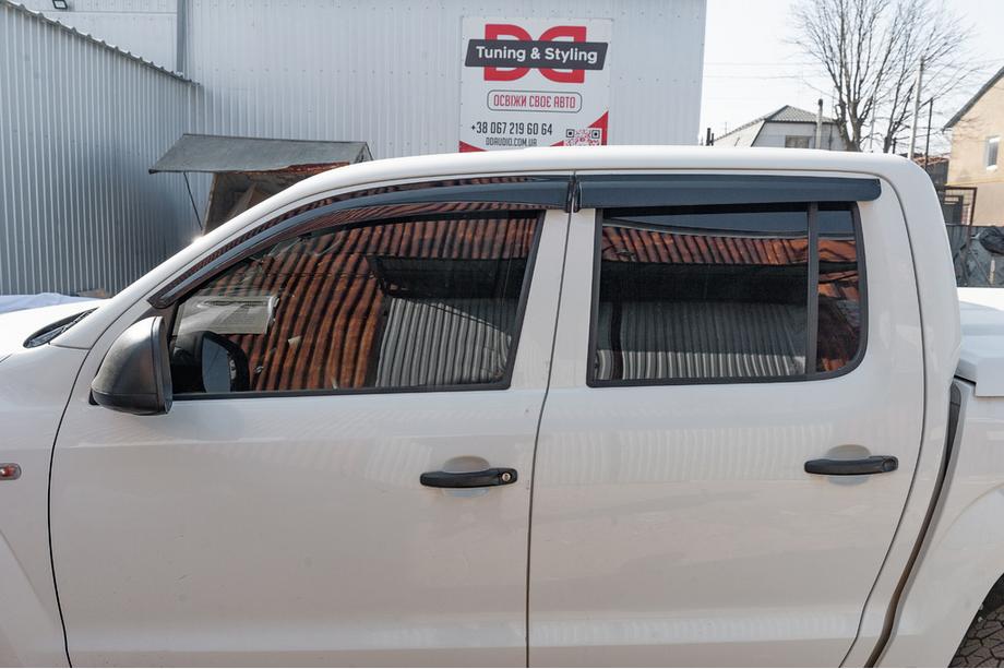 Volkswagen Amarok 2010–2022 Vindafvisere til vinduer (4 stk., Sunplex Sport) Foto 2