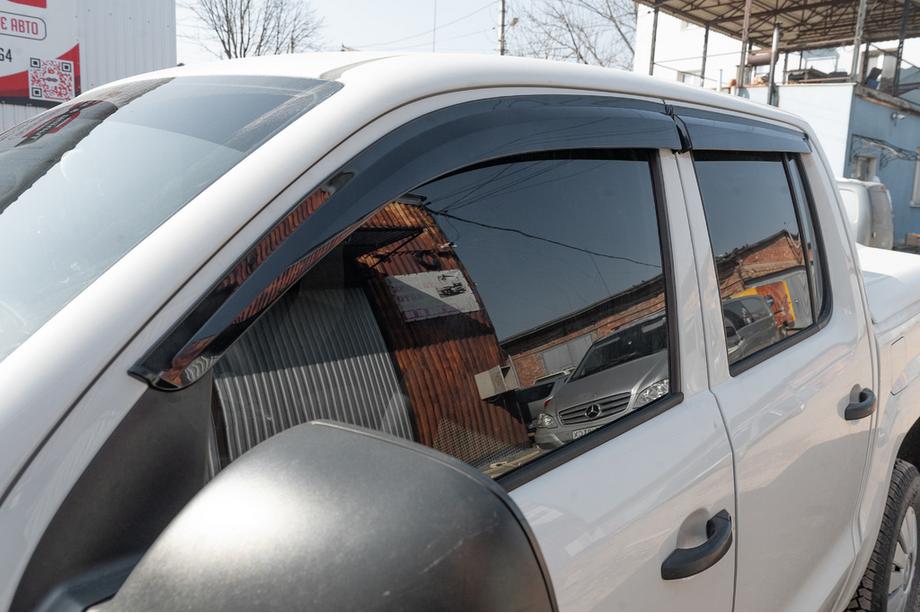 Volkswagen Amarok 2010–2022 Vindafvisere til vinduer (4 stk., Sunplex Sport) Foto 4