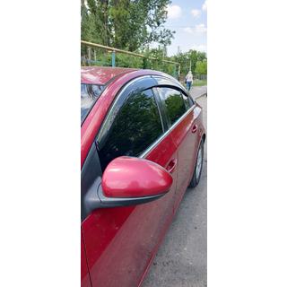 Vindafvisere med kromliste (4 stk., Sunplex Chrome) Chevrolet Cruze 2009–2015 foto 4