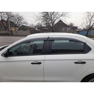 Vindafvisere med kromliste (4 stk., Sunplex Chrome) foto 2