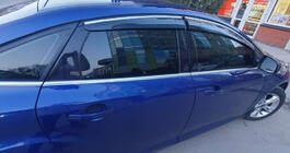 Ford Focus III 2011–2017 Vindafvisere med kromliste HB/Sedan (4 stk., Sunplex Chrome) foto 2