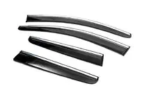 Nissan Qashqai 2007–2010 Vindafvisere med kromliste (4 stk., Sunplex Chrome) foto 7