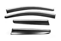Nissan Qashqai 2010–2014 Vindafvisere med kromliste (4 stk., Sunplex Chrome) foto 2