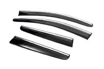Nissan Qashqai 2010–2014 Vindafvisere med kromliste (4 stk., Sunplex Chrome) foto 7