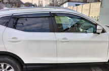 Nissan Qashqai 2014–2021 Vindafvisere med kromliste (4 stk., Sunplex Chrome) foto 3