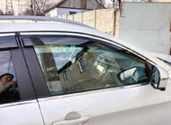 Nissan Qashqai 2014–2021 Vindafvisere med kromliste (4 stk., Sunplex Chrome) foto 4