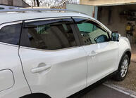 Nissan Qashqai 2014–2021 Vindafvisere med kromliste (4 stk., Sunplex Chrome) foto 6