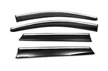 Nissan Qashqai 2014–2021 Vindafvisere med kromliste (4 stk., Sunplex Chrome) foto 7