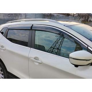 Vindafvisere med kromliste (4 stk., Sunplex Chrome) Nissan Qashqai 2014–2021 foto 2