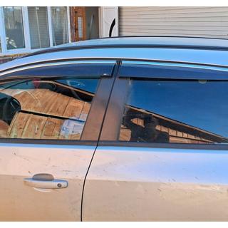Vindafvisere med kromliste og stribe HB/SD (4 stk., Sunplex Chrome) Opel Astra J 2009–2015 foto 1