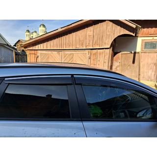 Vindafvisere med kromliste og stribe HB/SD (4 stk., Sunplex Chrome) Opel Astra J 2009–2015 foto 2