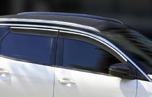 Peugeot 3008 2016–2023 Vindafvisere med kromliste (4 stk., Sunplex Chrome) foto 2
