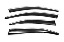 Skoda Octavia III A7 2013–2019 Vindafvisere med kromliste Liftback (4 stk., Sunplex Chrome) foto 1