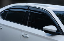 Skoda Superb 2015–2024 Vindafvisere til sideruder med kromliste SD (4 stk., Sunplex Chrome) foto 1