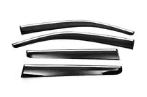 Toyota Hilux 2006–2015 Vindafvisere med kromliste (4 stk., Sunplex Chrome) foto 5