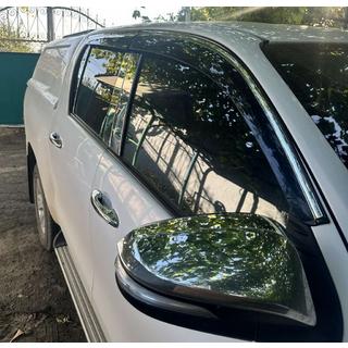 Vindafvisere med kromliste (4 stk., Sunplex Chrome) Toyota Hilux 2015– foto 4