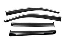 Volkswagen Amarok 2010–2022 Vindafvisere med kromliste (4 stk., Sunplex Chrome) foto 1
