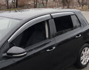 Volkswagen Golf 5 2003–2009 Vindafvisere med kromliste (4 stk., Sunplex Chrome) foto 8