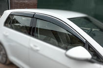Volkswagen Golf 7/E-Golf 2012–2020 Vindafvisere med kromliste HB (4 stk., Sunplex Chrome) foto 2
