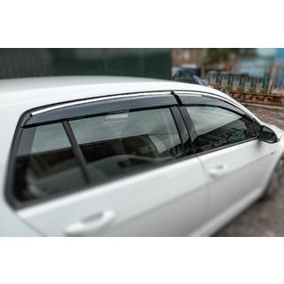 Vindafvisere med kromliste HB (4 stk., Sunplex Chrome) Volkswagen Golf 7/E-Golf 2012–2020 foto 1