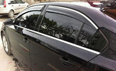 Volkswagen Jetta 2011–2018 Vindafvisere med kromliste (4 stk., Sunplex Chrome) foto 1