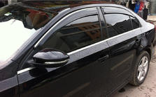 Volkswagen Jetta 2011–2018 Vindafvisere med kromliste (4 stk., Sunplex Chrome) foto 2