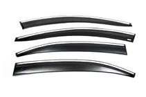 Volkswagen Jetta 2011–2018 Vindafvisere med kromliste (4 stk., Sunplex Chrome) foto 3
