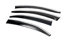 Volkswagen Jetta 2011–2018 Vindafvisere med kromliste (4 stk., Sunplex Chrome) foto 4