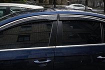 Volkswagen Passat B6 2006–2012 Vindafvisere med kromliste (4 stk., Sunplex Chrome) foto 5