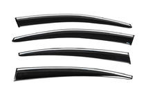 Volkswagen Passat B6 2006–2012 Vindafvisere med kromliste (4 stk., Sunplex Chrome) foto 4