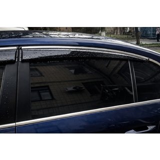 Vindafvisere med kromliste (4 stk., Sunplex Chrome) Volkswagen Passat B6 2006–2012 foto 2