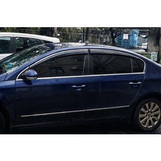 Vindafvisere med kromliste (4 stk., Sunplex Chrome) Volkswagen Passat B6 2006–2012 foto 3