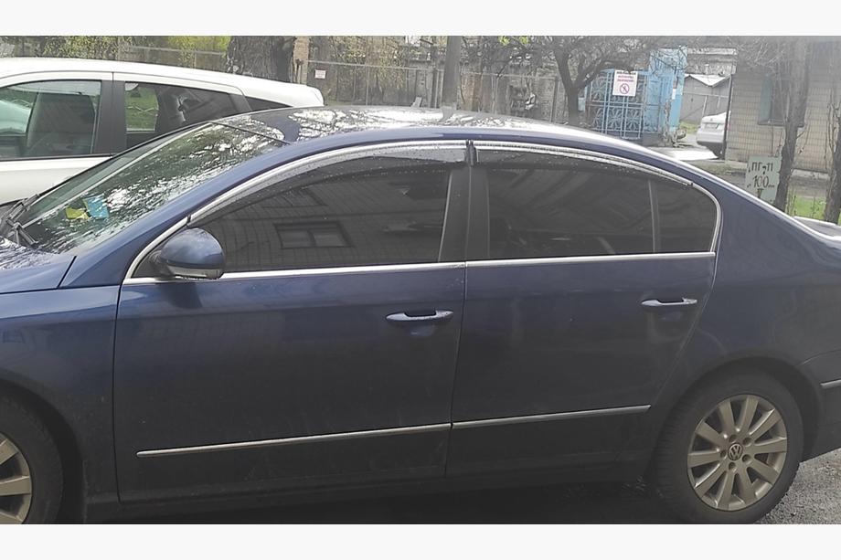 Volkswagen Passat B7 2012–2015 Vindafvisere til sideruder med kromliste SD (4 stk., EU, Sunplex Chrome) Foto 1