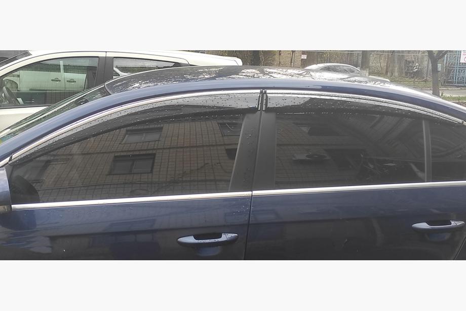 Volkswagen Passat B7 2012–2015 Vindafvisere til sideruder med kromliste SD (4 stk., EU, Sunplex Chrome) Foto 4