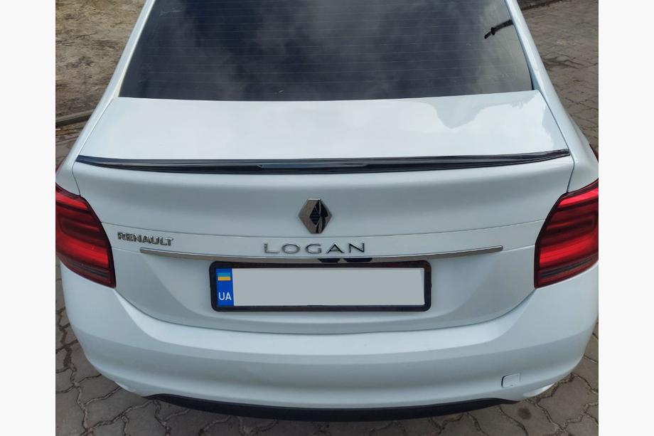 Renault Logan II 2013–2022 Læbespoiler (Sunplex, sort) (118,5 cm x 5,5 cm) Foto 2