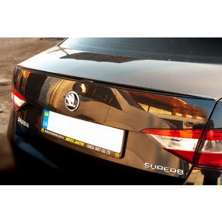 LIP-spoiler (Sunplex, sort) (119,2 cm x 7,3 cm) Skoda Superb 2015–2024 foto 4