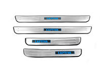 Chevrolet Captiva 2006–2019 Libao LED dørtrinslister (2006-2011, 4 stk, rustfrit stål) foto 2