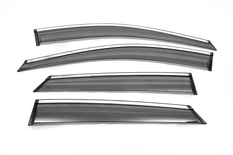 Hyundai IX-35 2010–2015 Vindafvisere med krom (4 stk., ABM) Image