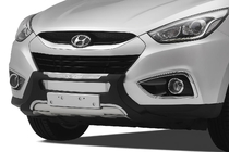 Hyundai IX-35 2010–2015 Forreste kofanger læbespoiler i plast V4 foto 1