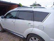 Mitsubishi Outlander 2012–2021 Vindafvisere til vinduer med krom (4 stk., Libao) foto 1