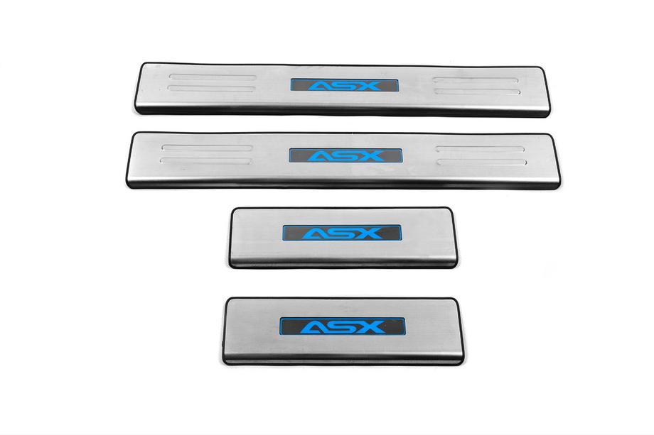Mitsubishi ASX 2010–2023 Libao LED dørtrinslister (4 stk., rustfrit stål) Image