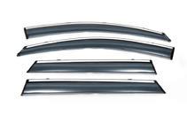 Nissan Qashqai 2014–2021 Vindafvisere til vinduer med kromliste (4 stk., Libao) foto 2