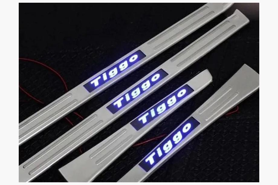 Chery Tiggo 1 2005–2016 Libao LED dørtrinslister 2010-2014 (4 stk., rustfrit stål) Image