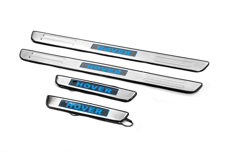 GreatWall Haval M4 2012–2021 Libao LED dørtrinslister 2012+ (4 stk., rustfrit stål) Image